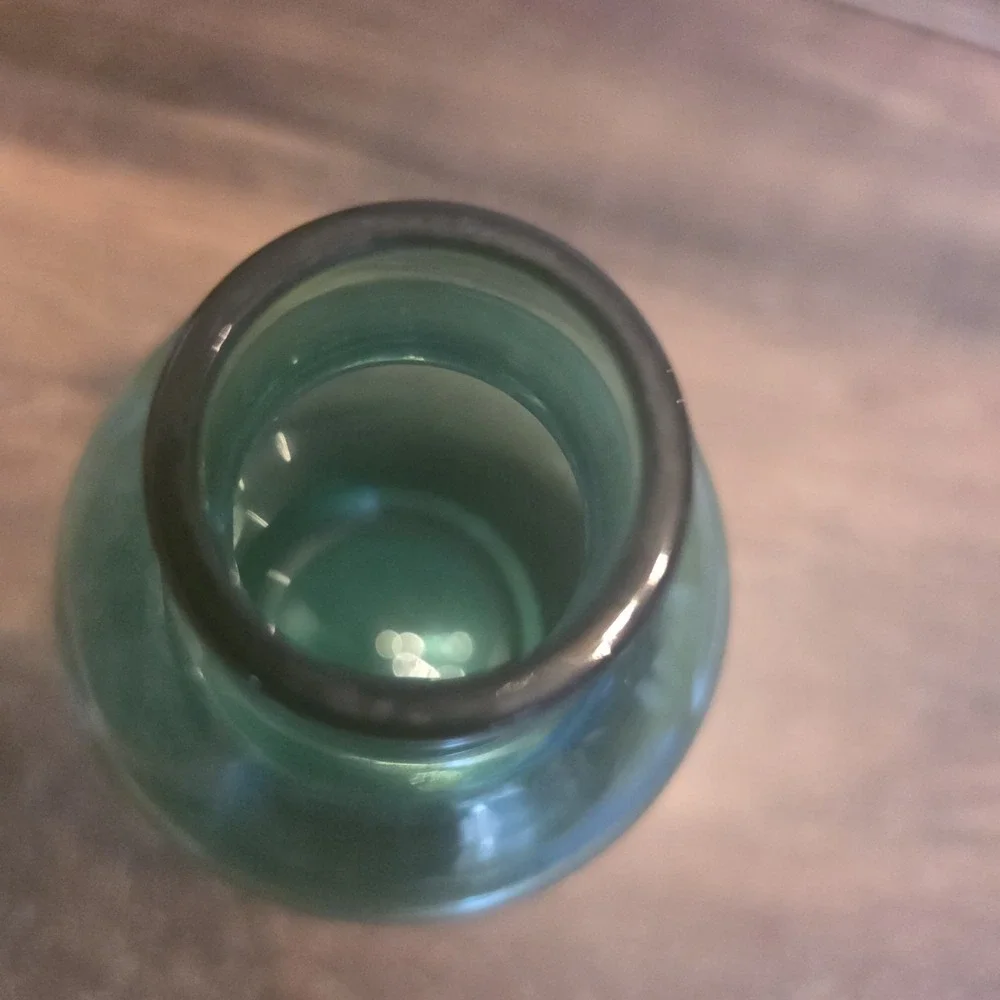 IKEA Limmaren‎ Apothecary Bottle Teal Blue Stainless Steel Stopper Bathroom